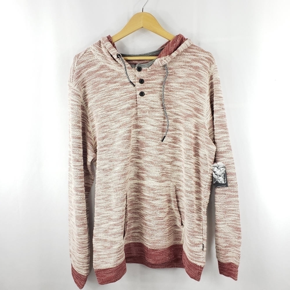 Union Men's Henley Hoodie Sweatshirt - Picture 3 of 8